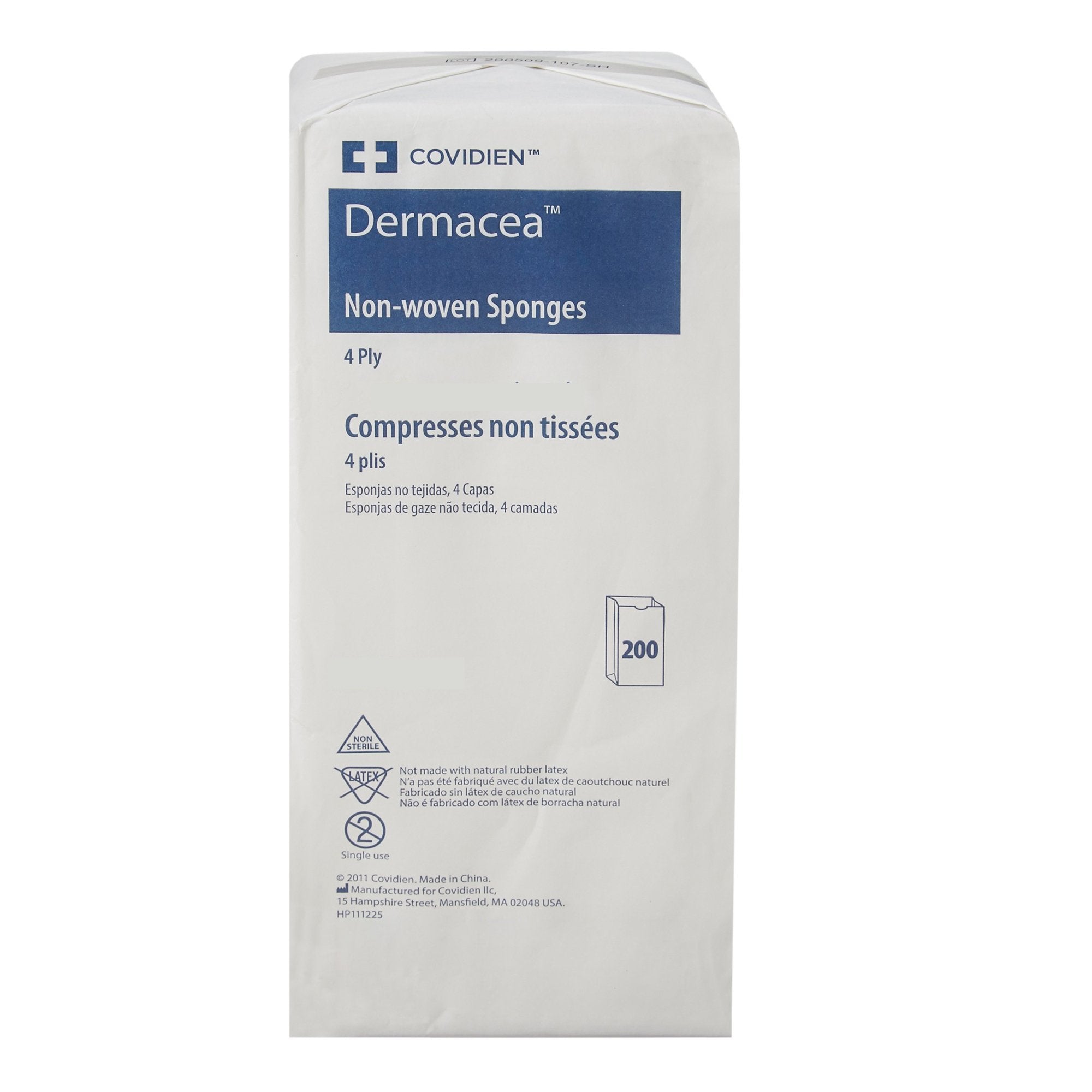 Dermacea™ Nonwoven Sponge, 3 x 3 Inch, 4-Ply – SurfMed
