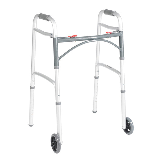 drive™ Deluxe Aluminum Dual Release Folding Walker, 25 – 32¼ Inch Height