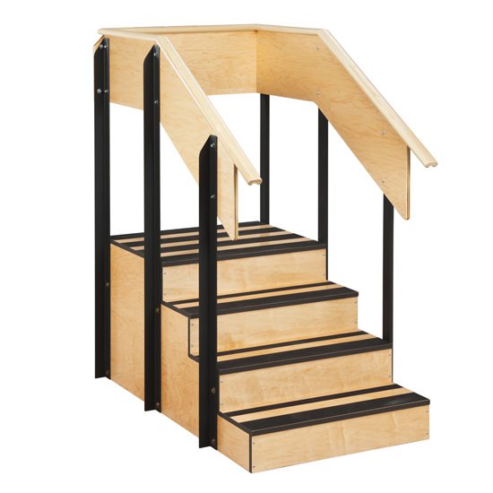 One Inch Step One-Sided Staircase 24 X 24 X 36 Inch Platform, 6 X 10 X 36 Inch Step ...