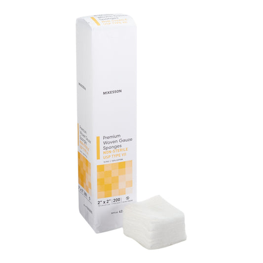 McKesson USP Type VII Gauze Sponge, 2 x 2 Inch, 12-Ply
