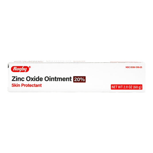 Rugby 20% Zinc Oxide Ointment Skin Protectant, 60-gram Tube