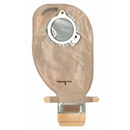 Assura Two-Piece Transparent Ostomy Pouch, 50mm Flange, Red Match