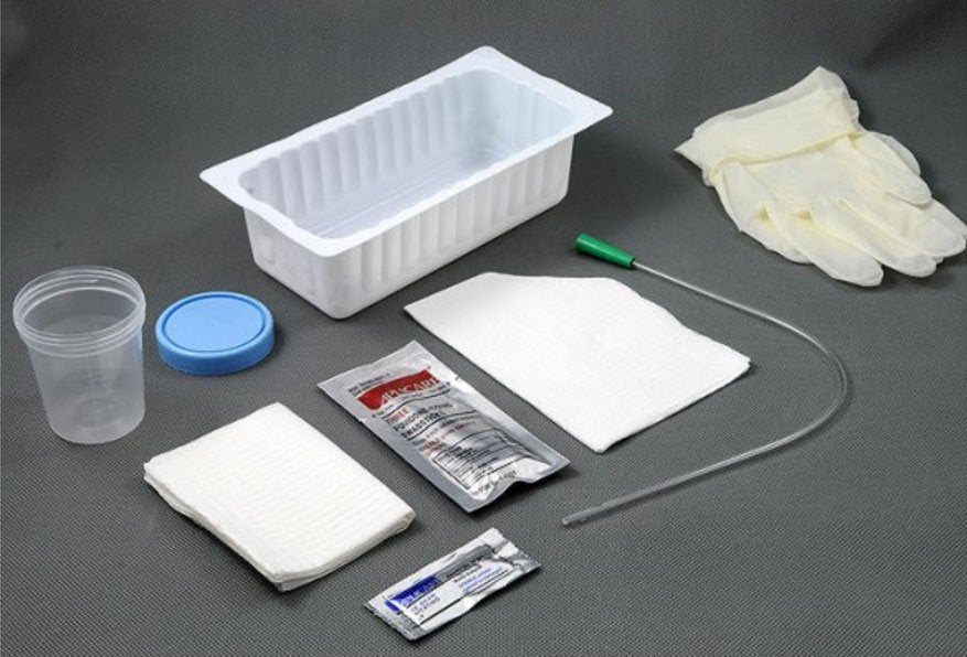 AMSure Intermittent PVC Catheter Tray, 14 Fr, PVP Swabstick