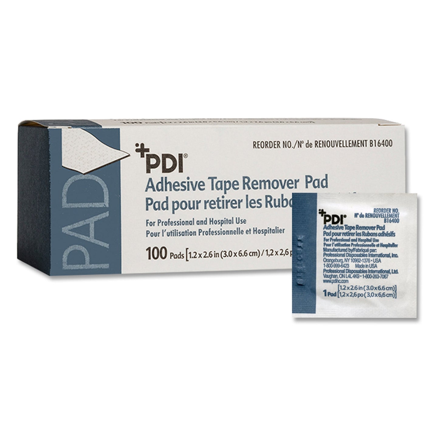 PDI Adhesive Remover, 3 x 6.6 Centimeter Wipe
