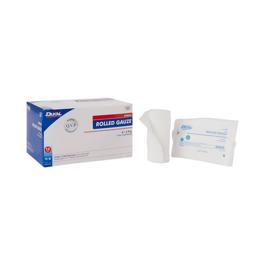 Dukal™ Sterile Fluff Bandage Roll, 4 Inch x 5 Yard, Two-Ply