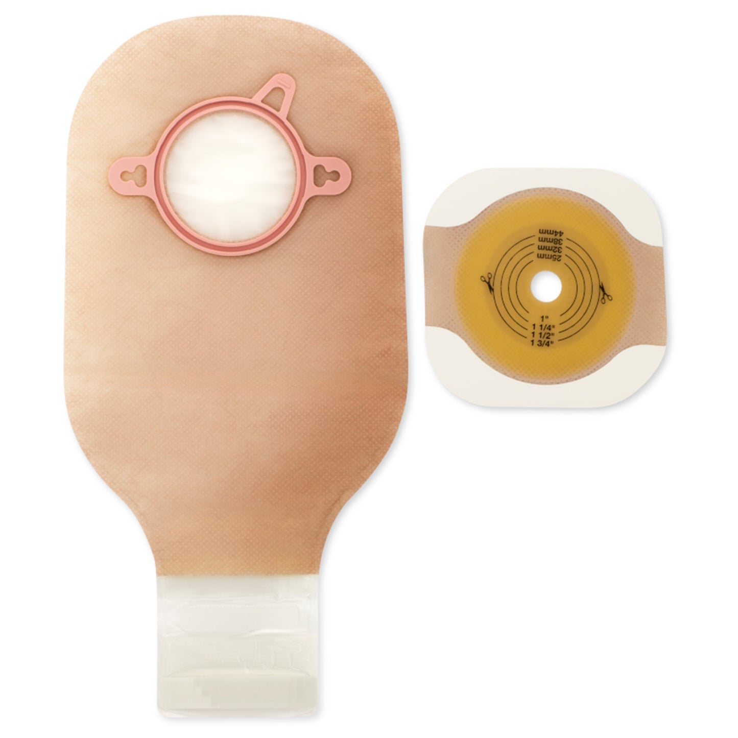 New Image™ 19354 Two-Piece Ileostomy/Colostomy Pouch, 70mm Flange, Blue Match