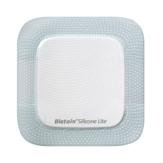Biatain Silicone Lite Adhesive w/ Border Silicone Foam Dressing, 2 x 2 Inch