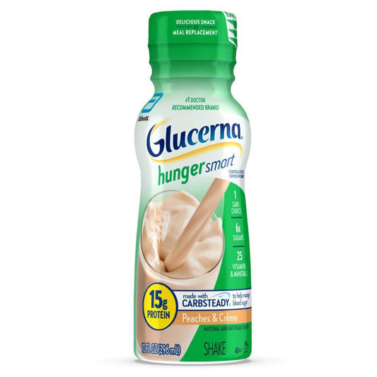 Oral Supplement Glucerna Hunger Smart Shake Peaches and Crème Flavor Liquid 10 oz. Bottle