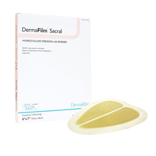 DermaFilm Hydrocolloid Dressing, 6 x 7 Inch Sacral