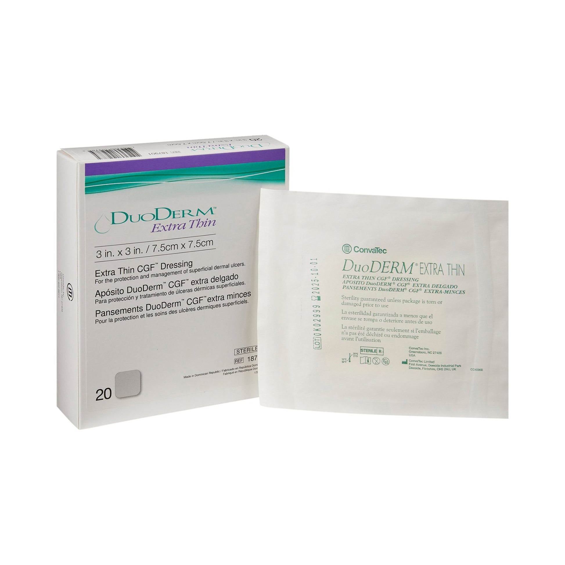 DuoDerm Extra Thin Hydrocolloid Dressing, 3 x 3 Inch – SurfMed