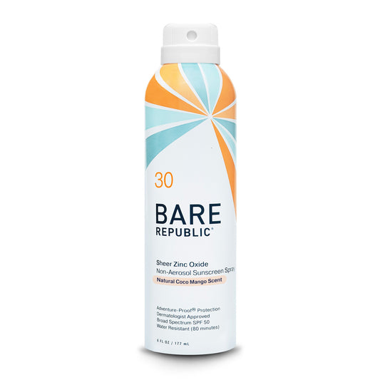 Bare Republic Sheer Zinc Oxide Sunscreen Nonaerosol Spray SPF 50 Coco Mango