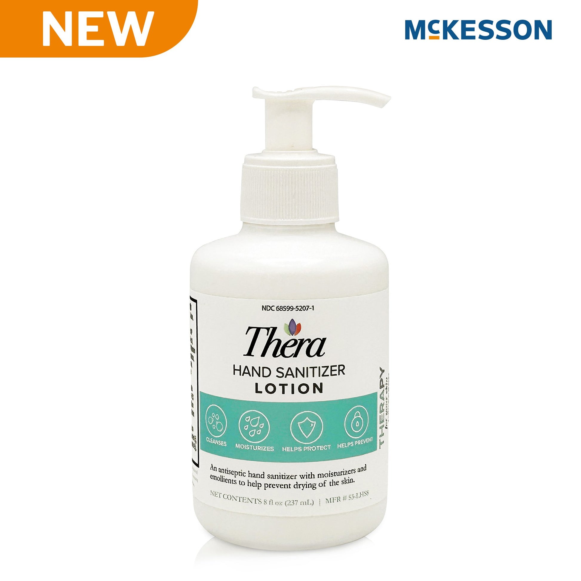 McKesson Thera Hand Sanitizer Moisturizer Lotion, 8-ounce Pump Bottle