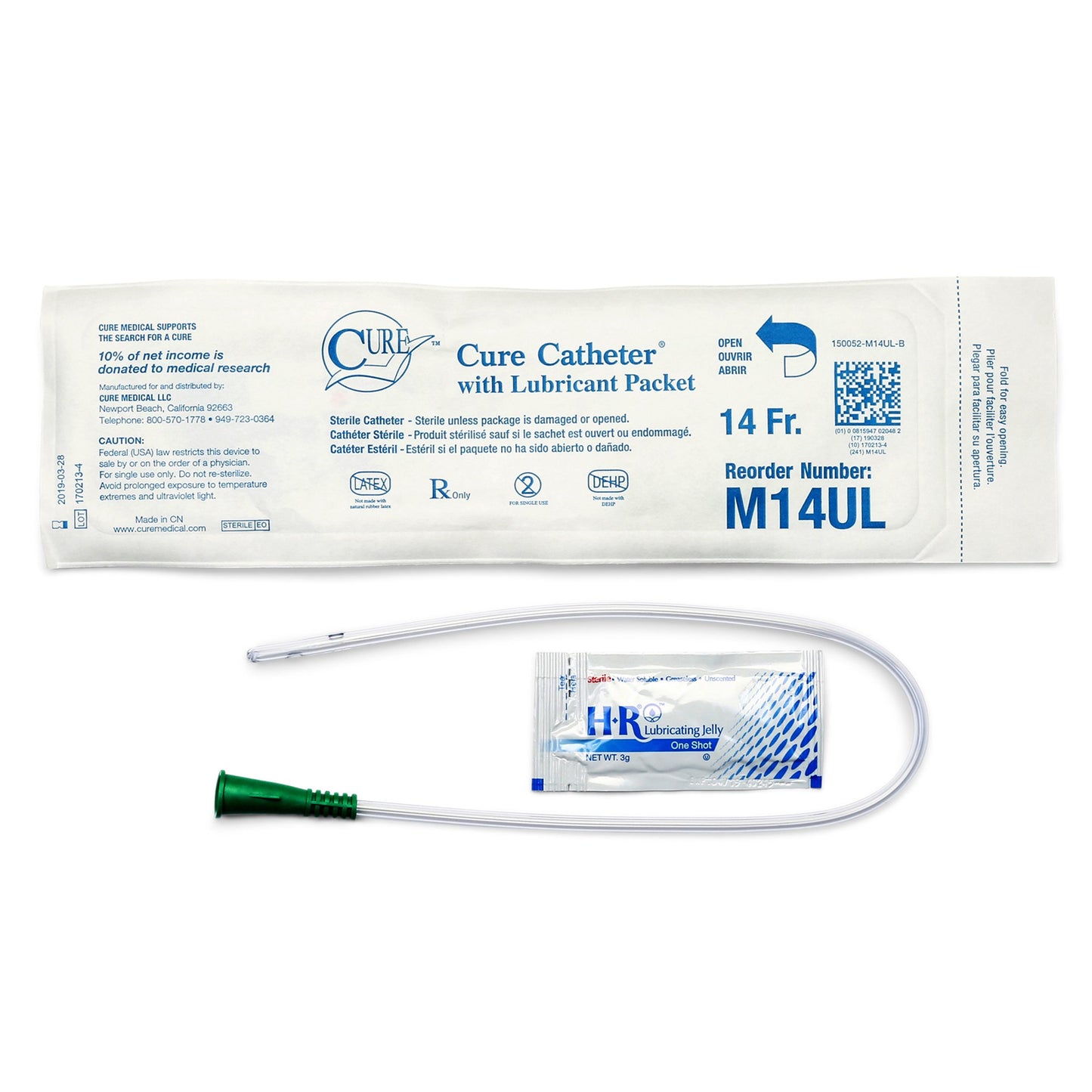 Cure Medical Urethral Catheter, U-Shape