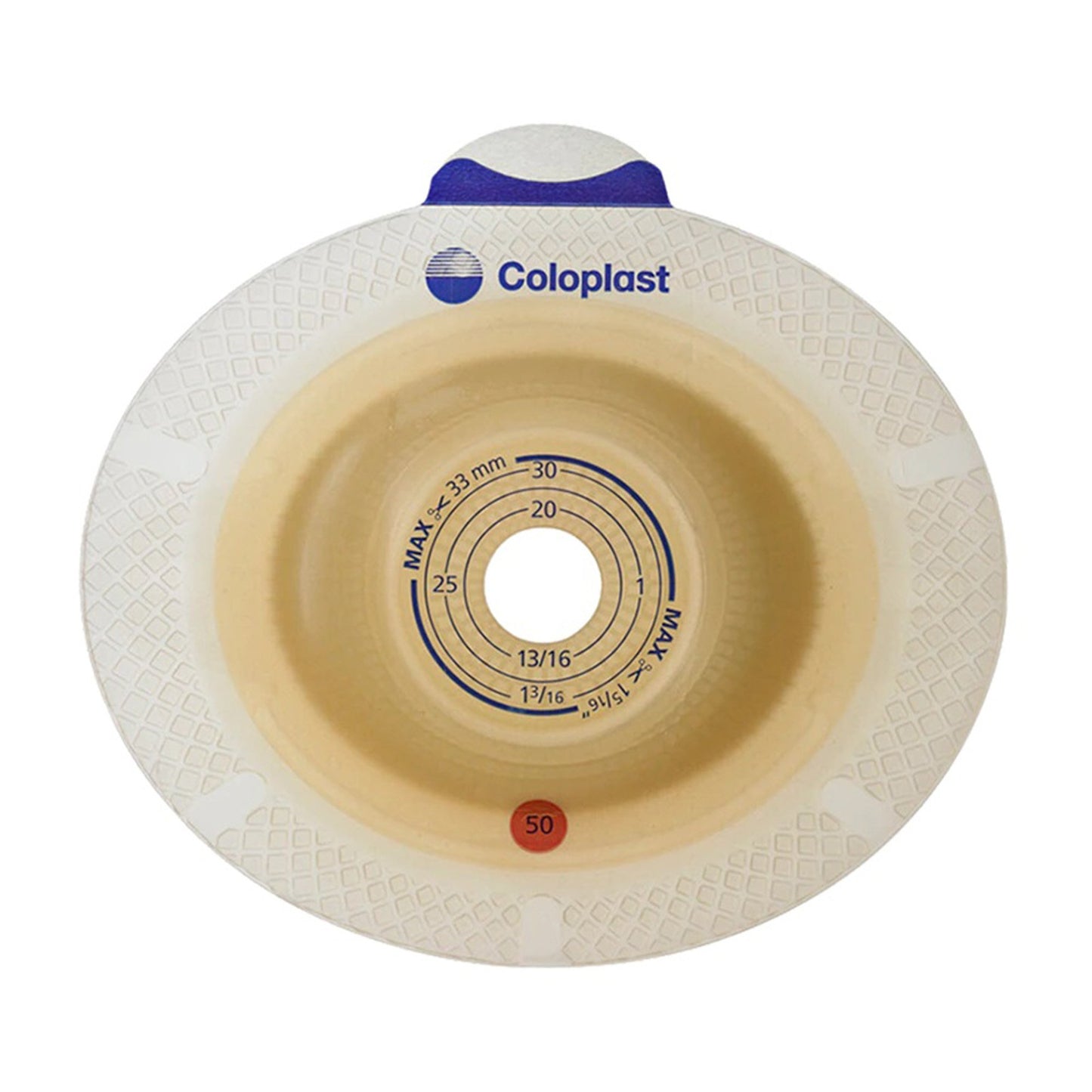 SenSura Click Xpro Convex Light Ostomy Barrier, 28 mm Stoma Opening, Red