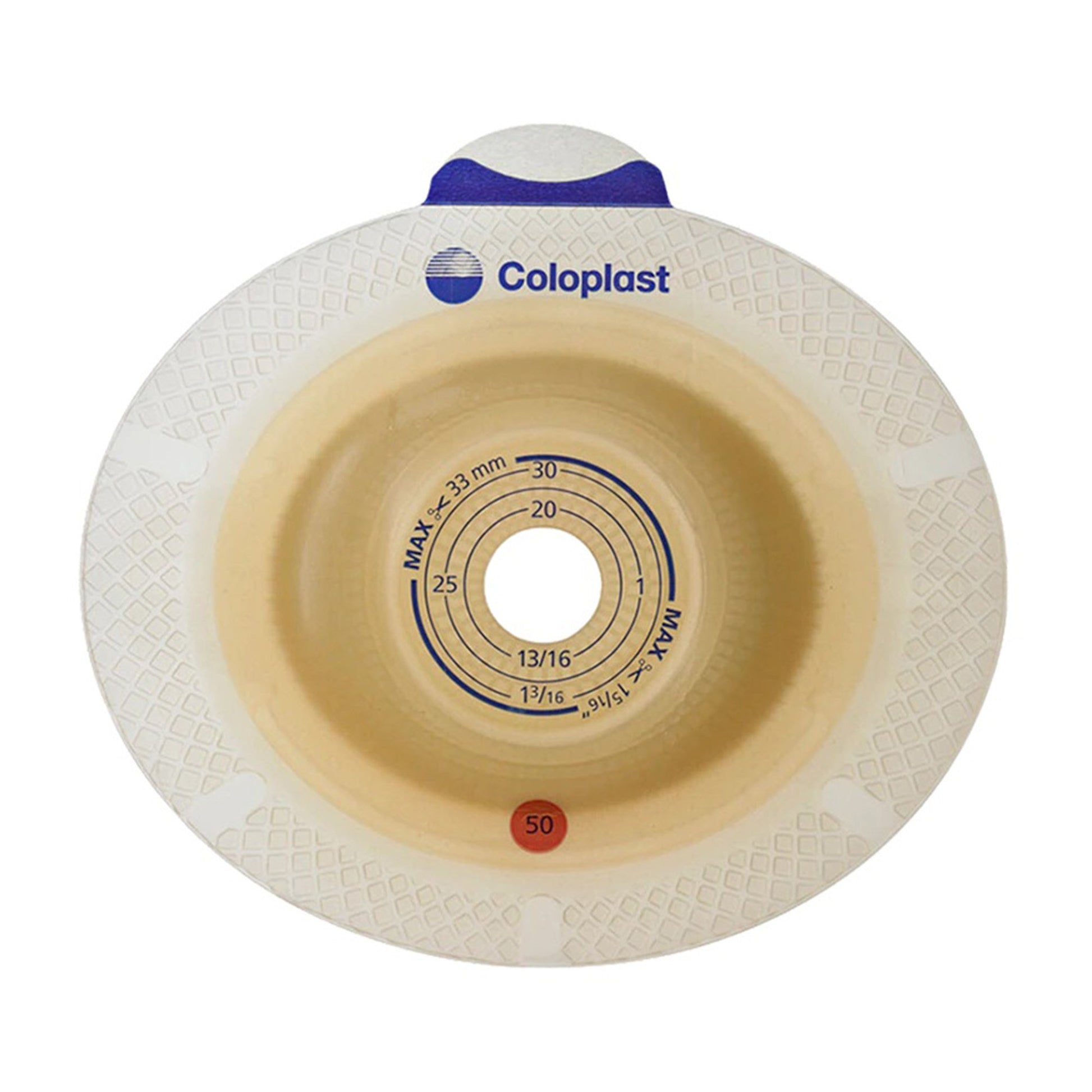 SenSura Click Xpro Convex Light Ostomy Barrier, 28 mm Stoma Opening, Red