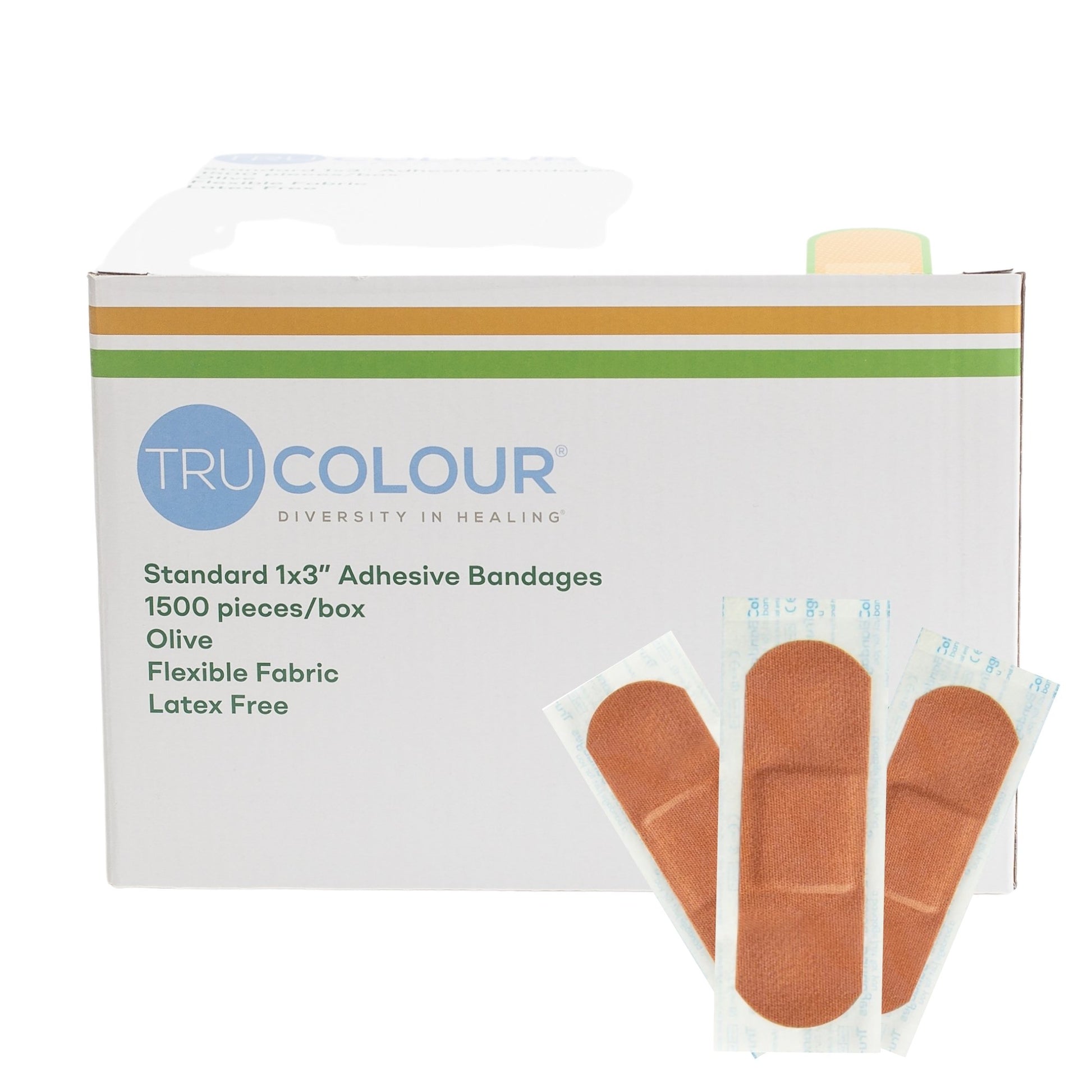 TruColour Olive Adhesive Strip, 1 x 3 Inch