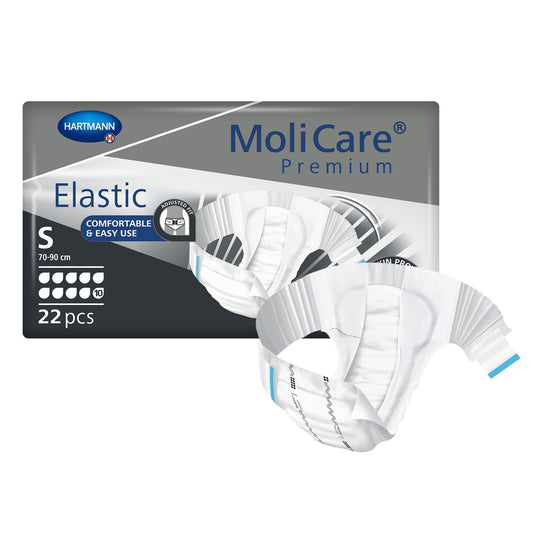 MoliCare Premium Elastic 10 Drop Absorbency Incontinence Briefs, Small