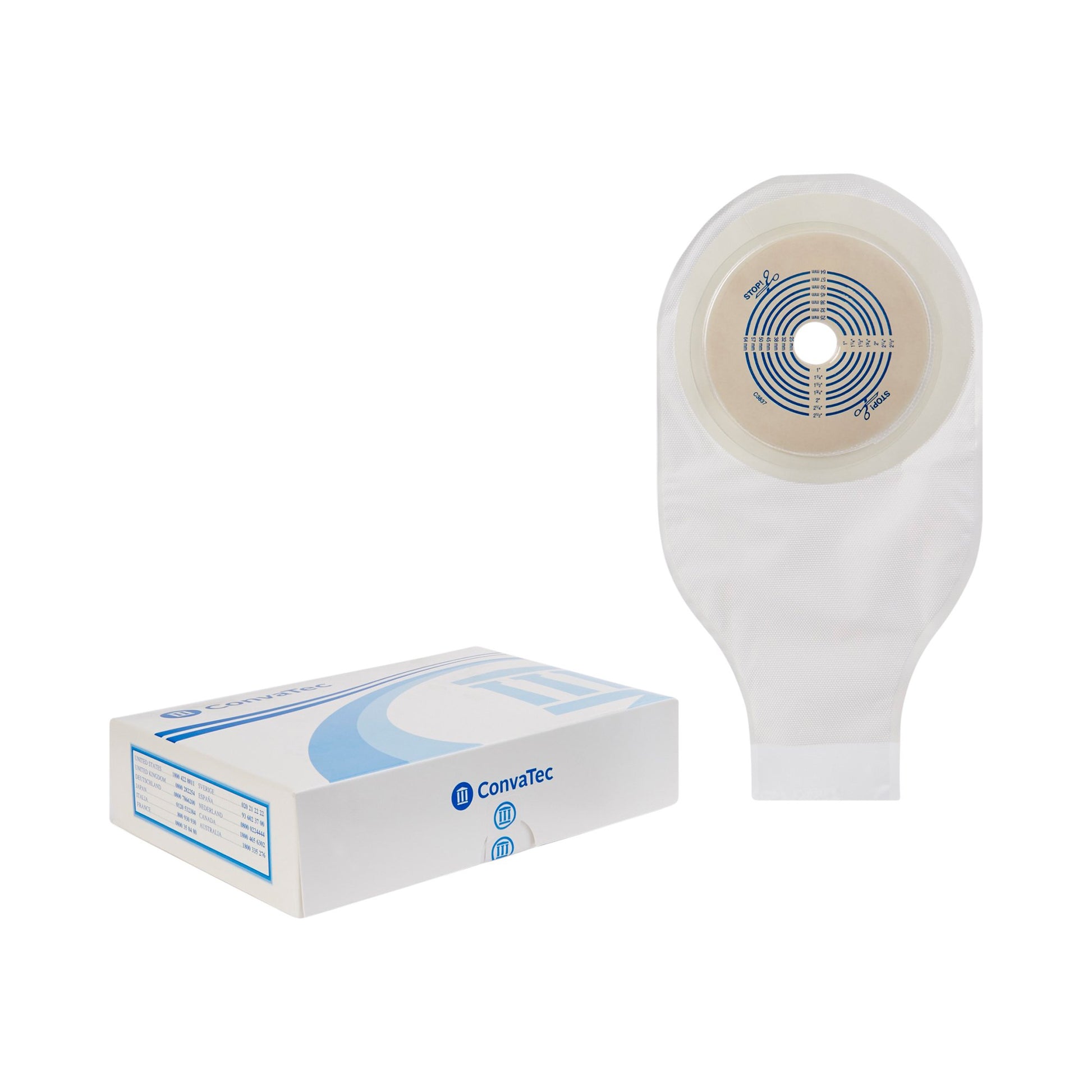 ActiveLife One-Piece Transparent Colostomy Pouch, Cut to Fit Stomas 19 – 64 mm
