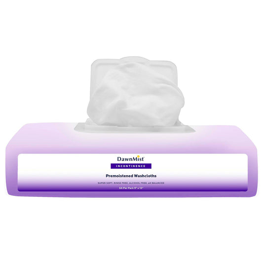 DawnMist Fresh Scent Pre-Moistened Wash Cloths, Soft Pack