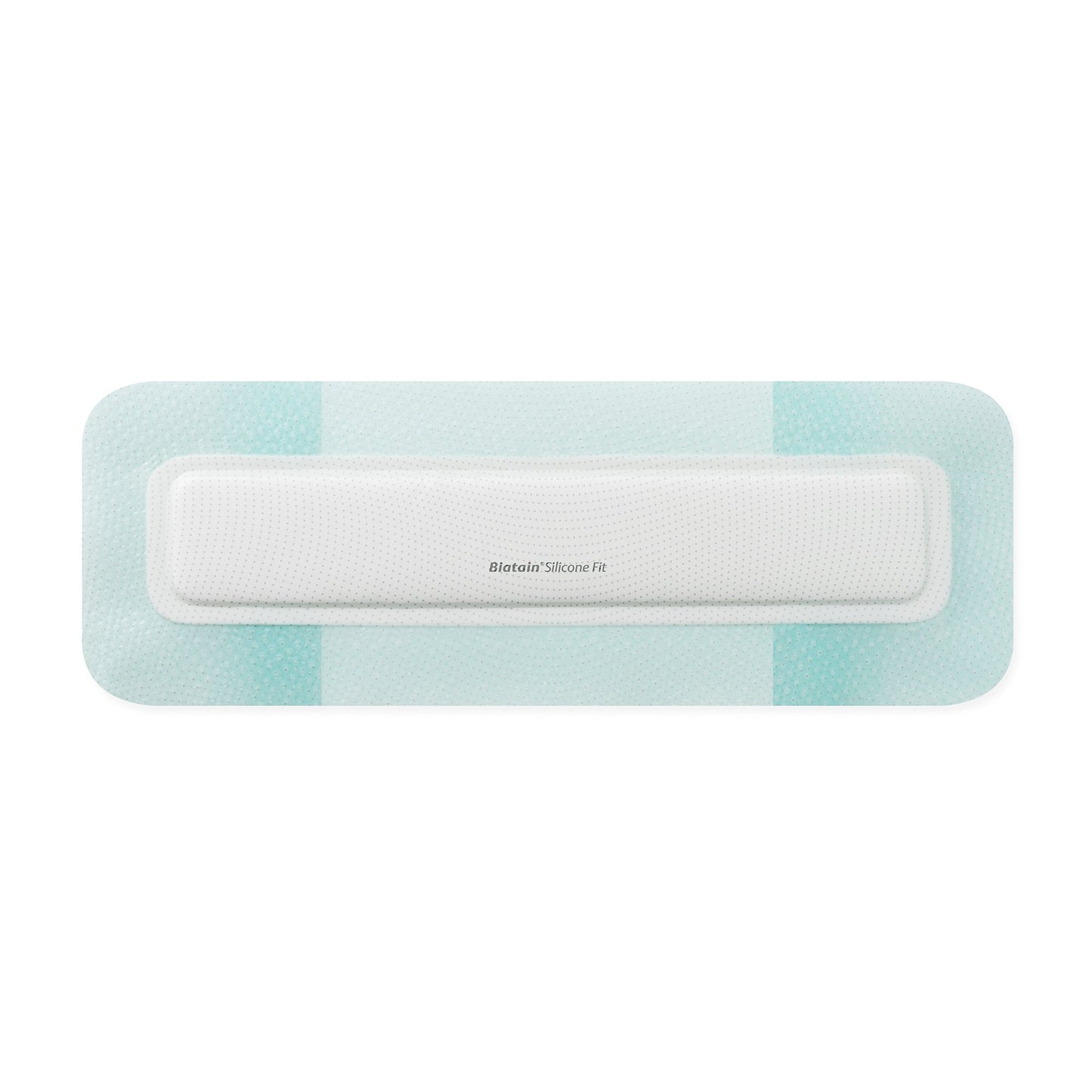 Silicone Foam Dressing Biatain Silicone Fit 4 X 12 Inch With Border Film Backing Silicone Adhesive Rectangle Sterile