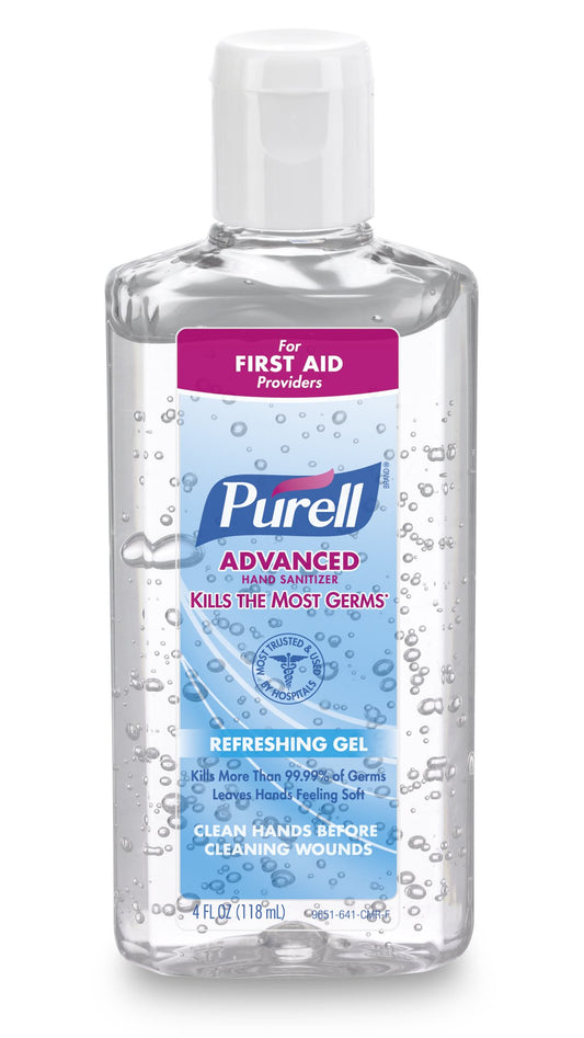Purell Advanced Hand Sanitizer 70% Alcohol Gel, Bottle, 4 ounces, Fruit Scent