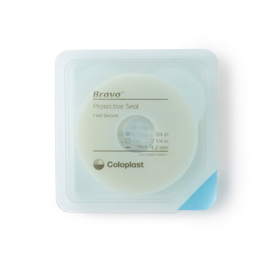 Ostomy Seal Brava Thick 3/4 Inch (18mm) Stoma 2-1/4 Inch (57 mm) 4.2mm Thick For Use with Ostomy Pouch