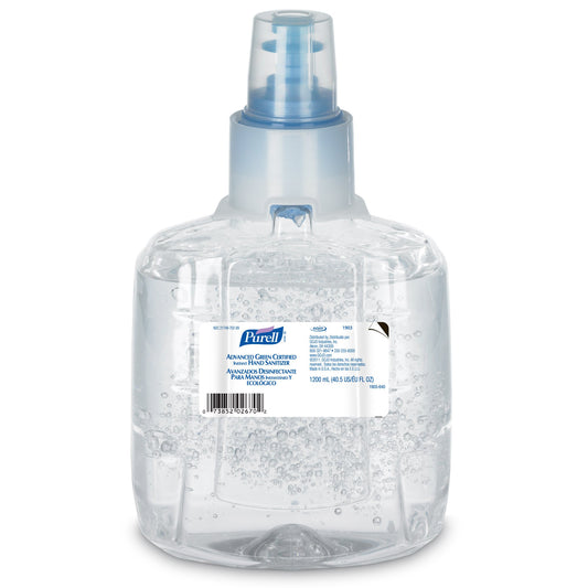 Purell Advanced Hand Sanitizer 1,200 mL 70% Ethyl Alcohol Gel Green Certified