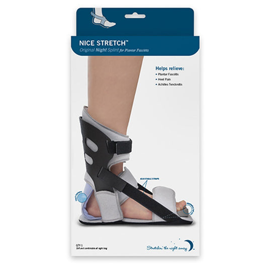 Nice Stretch Original Plantar Fasciitis Night Splint w/ Polar Ice Pack, Large