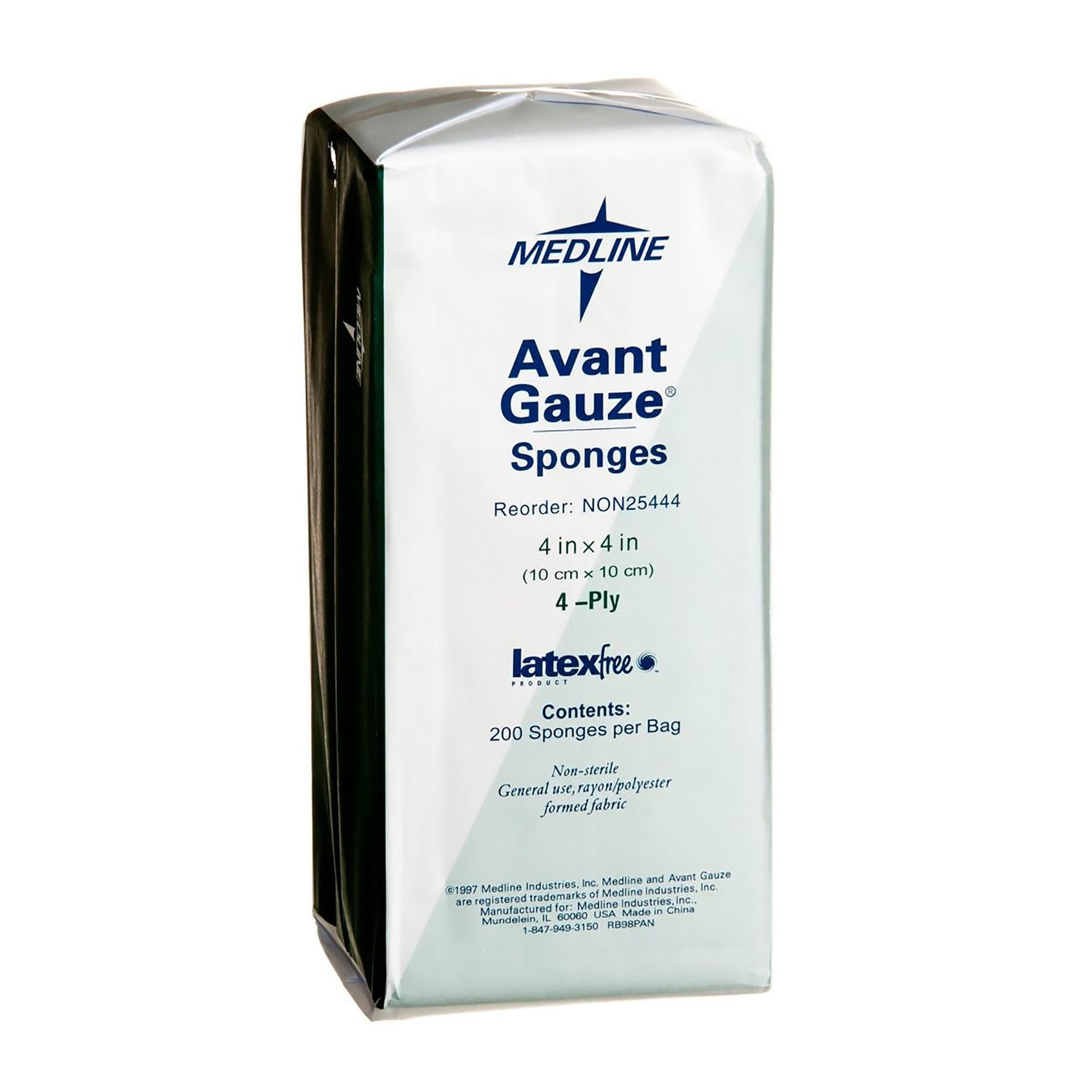 Avant Gauze Nonwoven Sponge, 4 x 4 Inch, 4-Ply