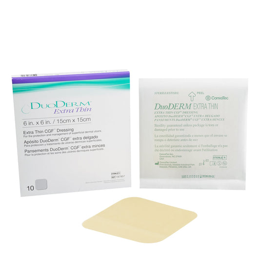 DuoDerm Extra Thin Hydrocolloid Dressing, 6 x 6 Inch