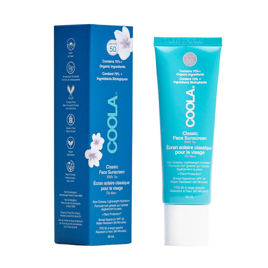 Coola Face Sunscreen White Tea Scent, SPF 50, 50 mL Tube