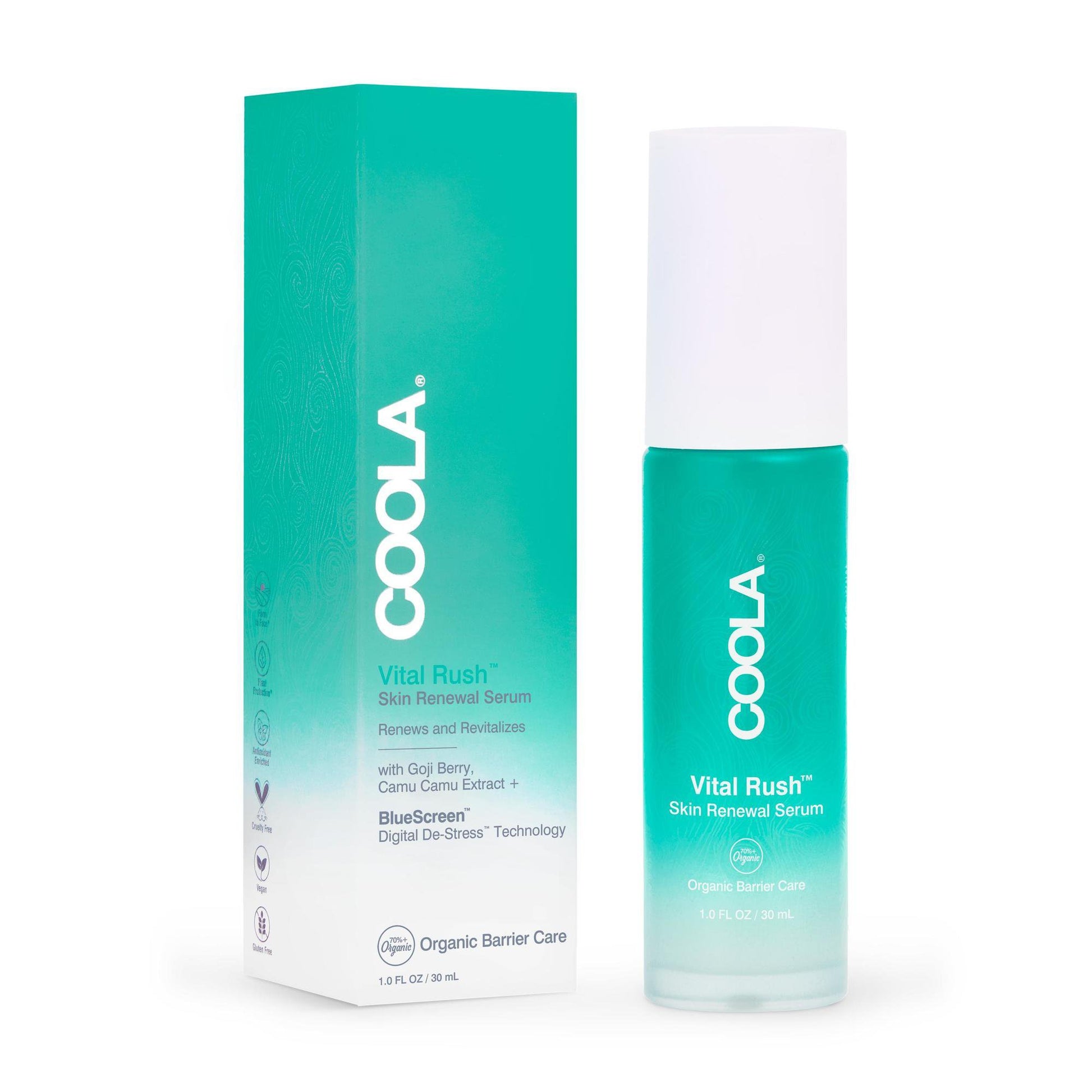 Facial Moisturizer Vital Rush™ Skin Renewal Serum 1 oz. Spray Bottle Scented Liquid
