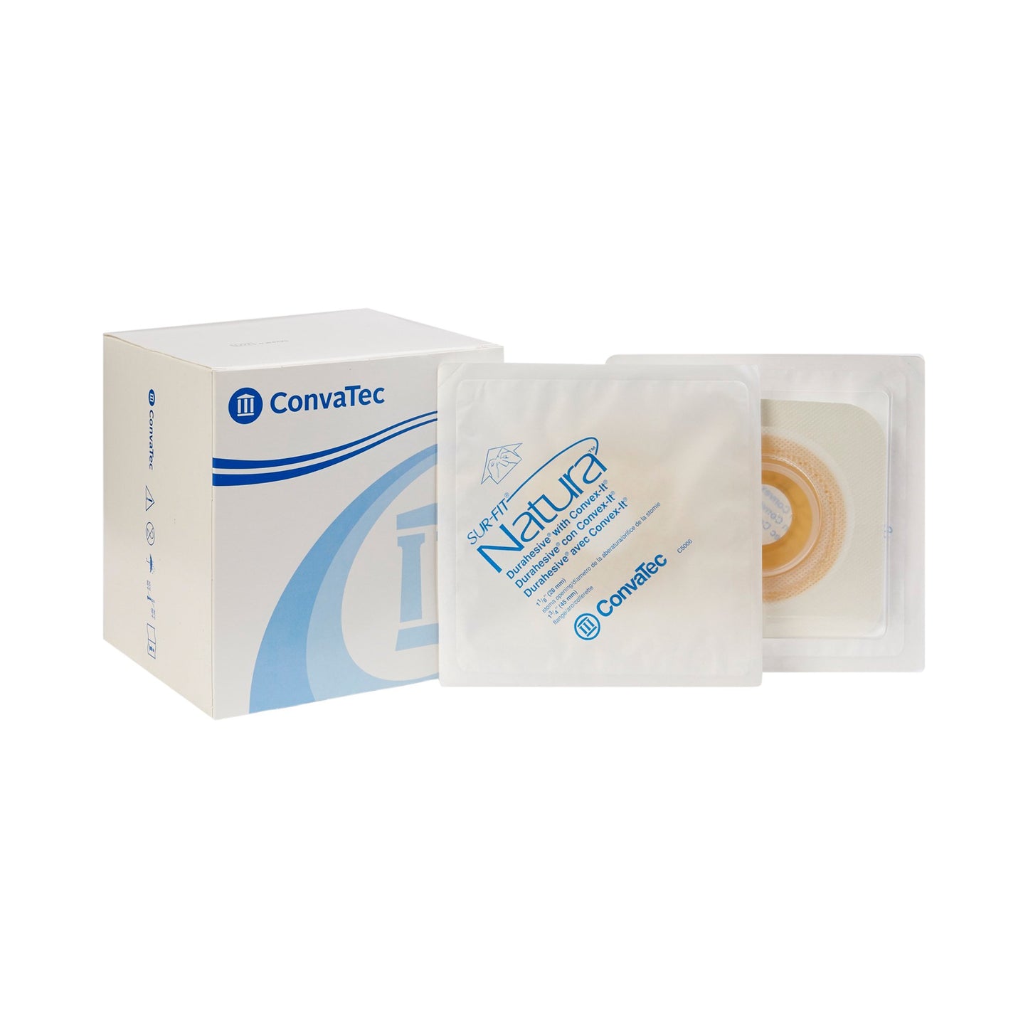 Sur-Fit Natura Two-Piece Durahesive Skin Barrier, Pre-cut to Fit 28mm Stomas