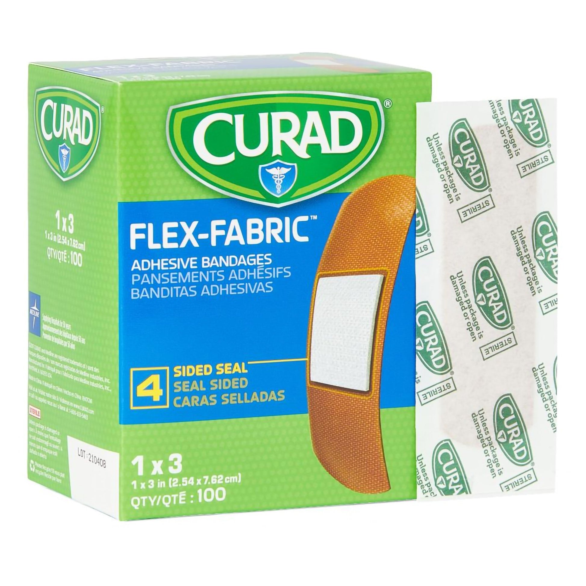 Comfort Cloth Tan Adhesive Strip, 1 x 3 Inch