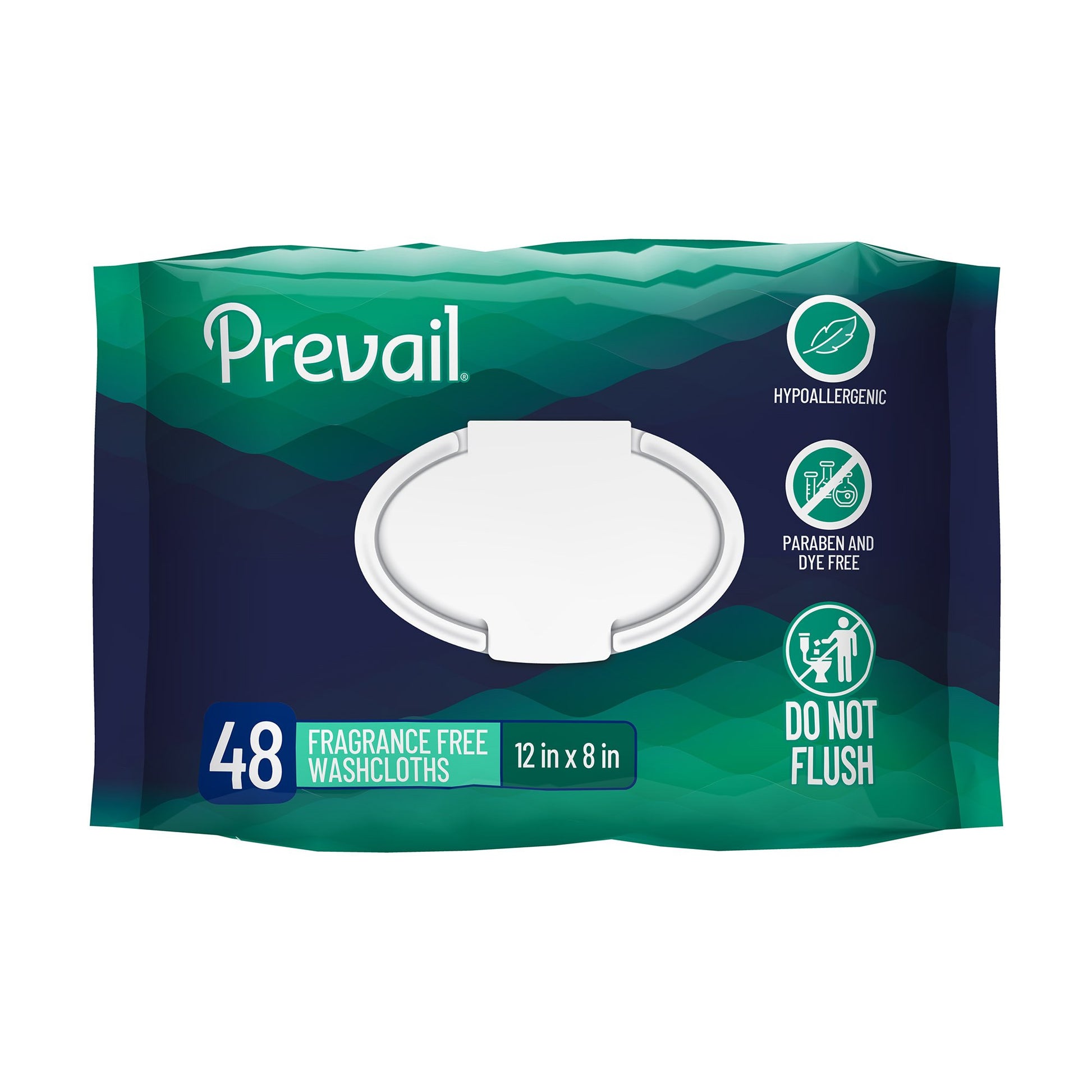 Prevail Adult Personal Cleansing Wipe, Soft Pack, Aloe, Vitamin E, 8 x 12 Inch