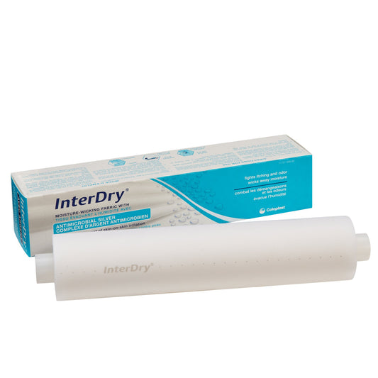 InterDry Ag Silver Moisture Wicking Fabric, 10 Inch x 4 Yard Roll