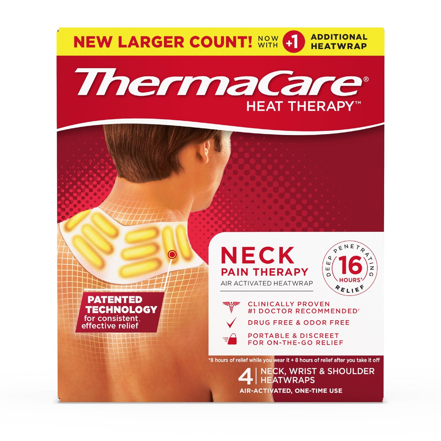 ThermaCare Neck Pain Therapy Heatwraps, also for Wrists and Shoulders
