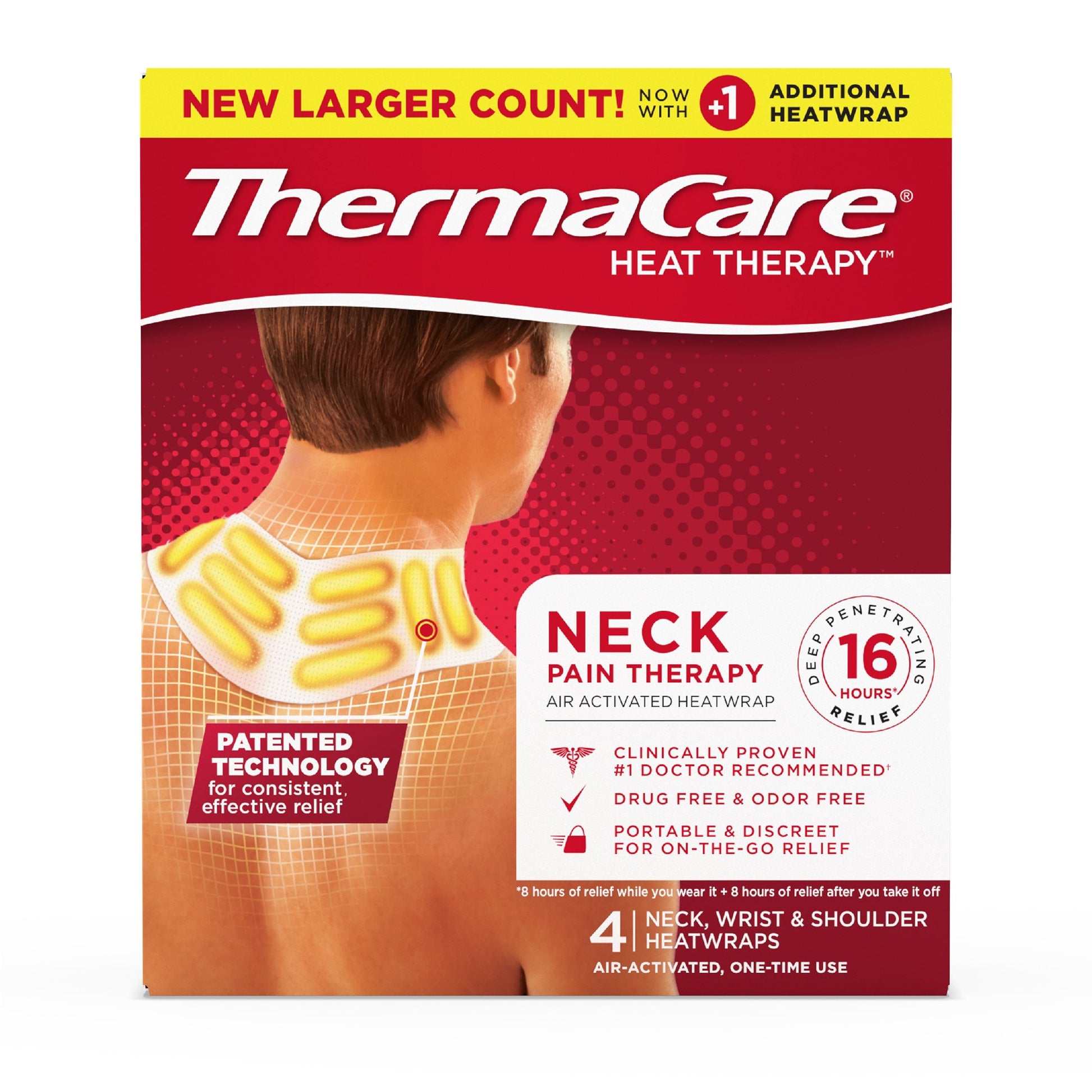 ThermaCare Neck Pain Therapy Heatwraps, also for Wrists and Shoulders