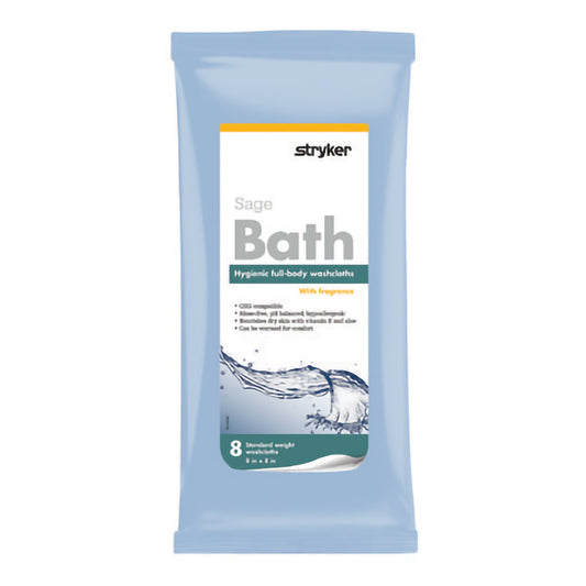 Sage Comfort Bath Rinse-Free Bath Wipe, Scented