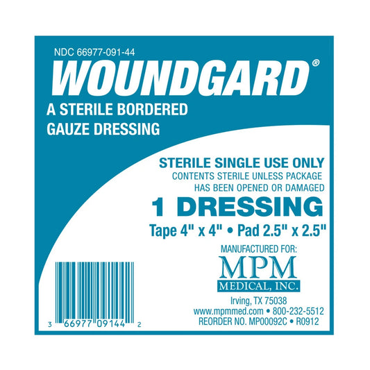 WoundGard White Adhesive Dressing, 4 x 4 Inch