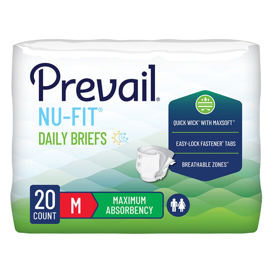 Prevail Nu-Fit Daily Briefs, Maximum Absorbency, Medium