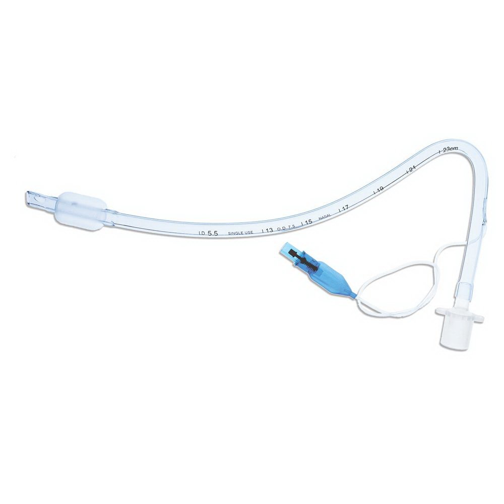 Cuffed Endotracheal Tube SunMed 220 mm Length Curved 4.5 mm ID Pediatric Murphy Eye