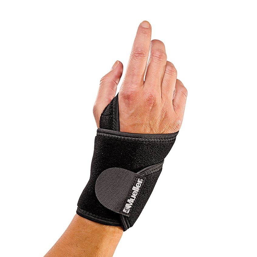 Wrist Support Mueller Wraparound Neoprene Left or Right Hand Black One Size Fits Most