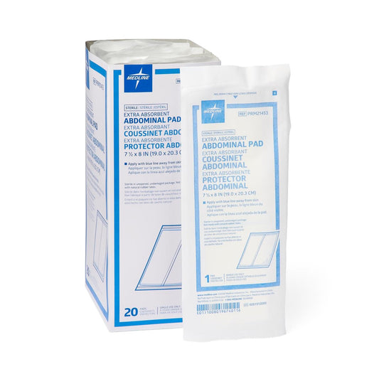 Caring Abdominal Pad, 7-1/2 x 8 Inch