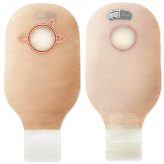 New Image™ 2-Piece Transparent Colostomy Pouch, Pre-cut to Fit 57 mm, Red Match