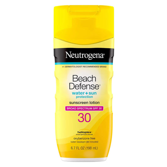 Neutrogena Beach Defense Water + Sun Protection Sunscreen Lotion, SPF 30