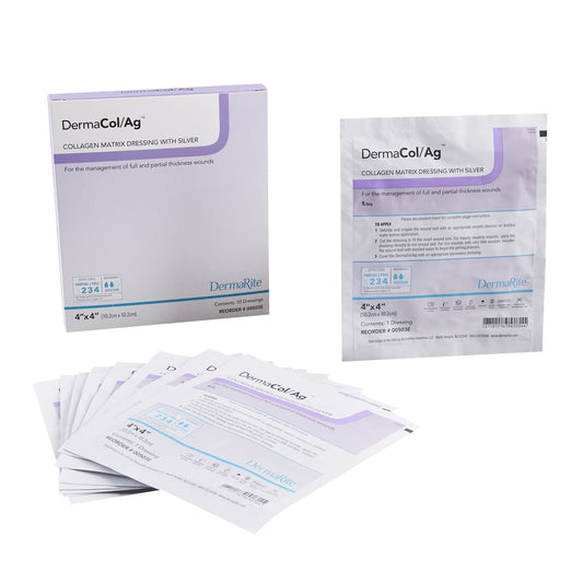 DermaCol/Ag™ Silver Collagen Dressing, 4 x 4 Inch
