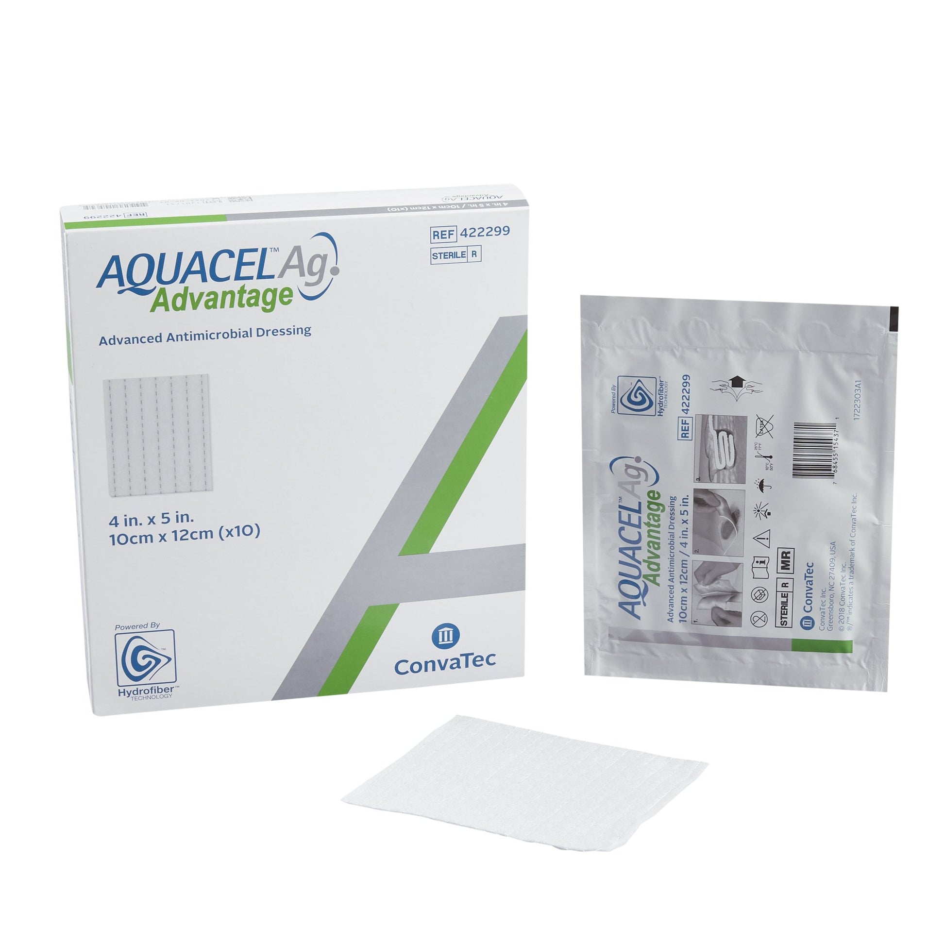 Aquacel Ag Advantage Silver Dressing, 4 x 5 Inch