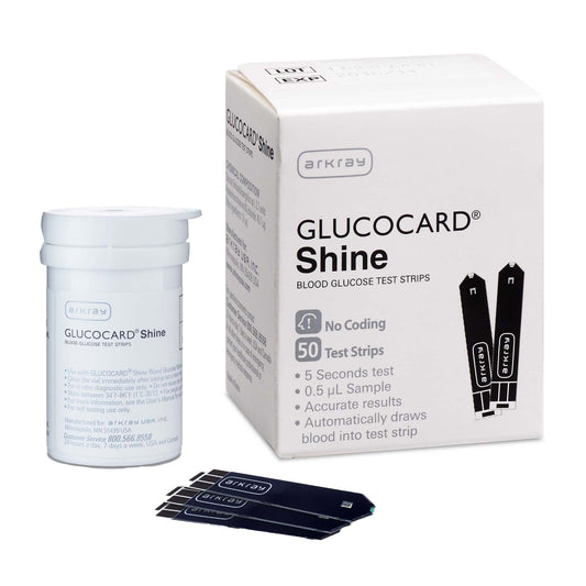 Glucocard Shine Blood Glucose Test Strip for use with Monitoring Meter