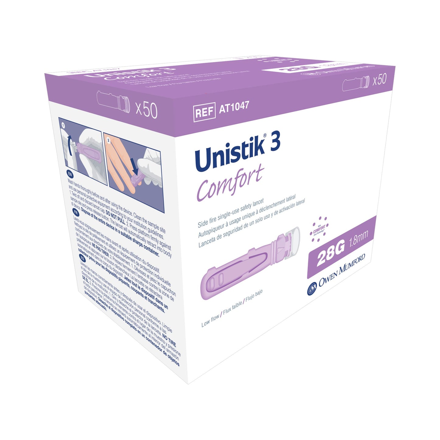 Unistik 3 Comfort Safety Lancet, 28 Gauge